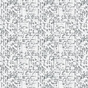 Blossom - Handwriting, in Navy, 12023753 for Paintbrush Studio, sold by the half-yard