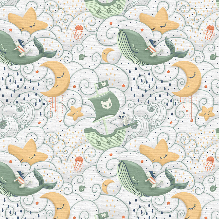 Sky Adventures- Multi for Paintbrush Studio, sold by the half-yard