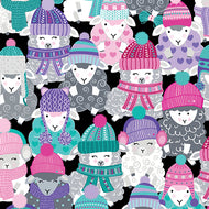 Cozy Sheep Multi By KANVAS STUDIO, 14389-99, Love Ewe More, for Benartex, sold by the half-yard