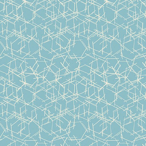 Chisel Aqua (Modern Vintage) by Bernartex, sold by the half yard