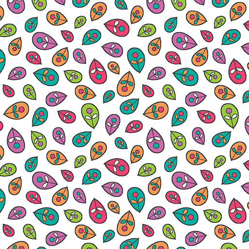 Little Feathers White By KIMBERLY EINMO, 17002-09, Rooville, for Benartex, sold by the half-yard