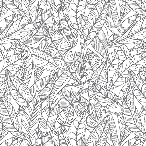Feathers Lined Steel By KIMBERLY EINMO, 17005-08, Rooville, for Benartex, sold by the half-yard