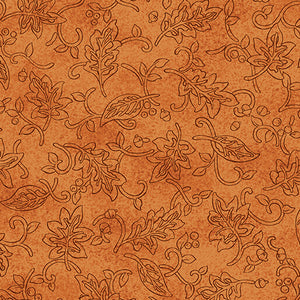Drifting Silhoette Pumpkin (Autumn Breeze) By Bernartex, sold by the half yard