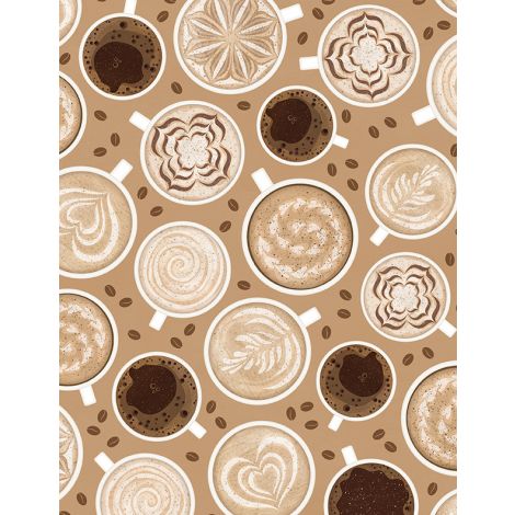 Coffee Life by Jennifer Pugh 1828 82669 221 for Wilmington Prints, sold by half-yard