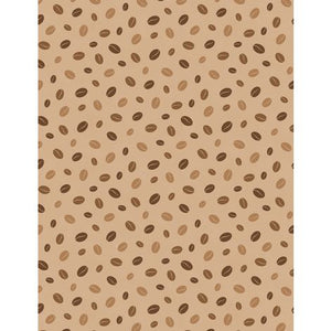 Coffee Life - Coffee Bean Toss Latte by Jennifer Pugh 1828 82672 222 for Wilmington Prints, sold by half-yard