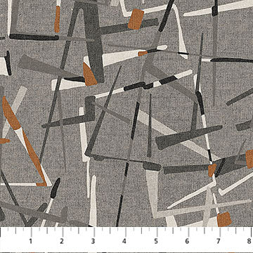 Modern Elements, Charcoal Multi 28170-96 by Northcott,  sold by the half yard