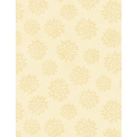 Sunflower Splendor, Tonal Flowers Cream 3023 83333 211 for Wilmington Prints, sold by half-yard