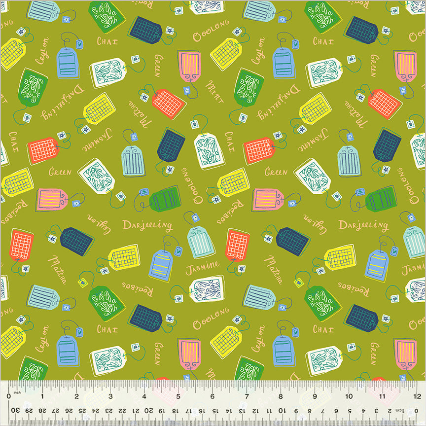 Take Your Pick, Tea Bags, 54219-10 by Kelly Angelovic for Windham Fabrics,44