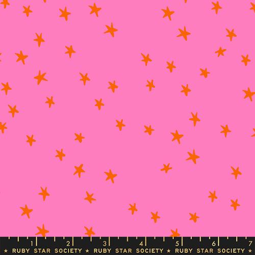 Starry Vivid Pink RS4109 41 by Alexia Abegg for Ruby Star Society, sold by the half-yard
