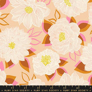 Favorite Flowers Creme Brulee by Ruby Star, RS5413 12, sold by the half-yard