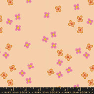 Favorite Flowers Creme Brulee Blender in Peach by Ruby Star Society, RS5149 13 , sold by the half-yard