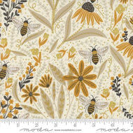 Bee Garden Gingiber Metallic Porcelain 48410 11 by Moda, sold by the 1/2 yard, 43