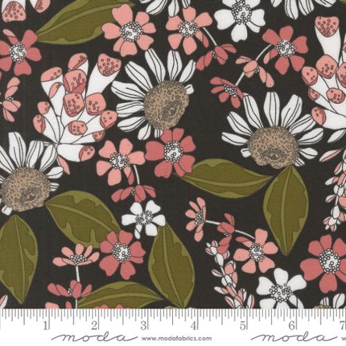 Botany Greenery Garden Bouquet Ink, 11552 12 by Moda, sold by the 1/2 yard, 44