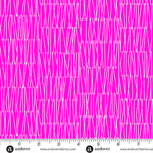Flutter  A-1037-E (Bright Pink) by Kim Schaefer for Andover, sold by half-yard
