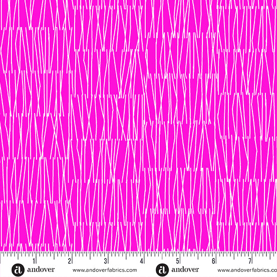 Flutter  A-1037-E (Bright Pink) by Kim Schaefer for Andover, sold by half-yard