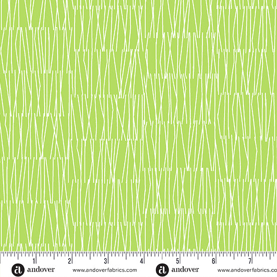 Flutter A-1037-G (Green) by Kim Schaefer for Andover, sold by half-yard