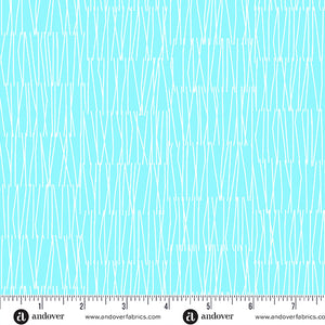 Flutter  A-1037-T (Turquoise) by Kim Schaefer for Andover, sold by half-yard