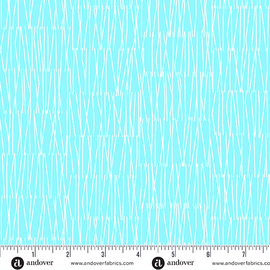 Flutter  A-1037-T (Turquoise) by Kim Schaefer for Andover, sold by half-yard