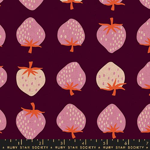Strawberry Canvas Deep Plum, RS 3087 17L for Ruby Star Society, sold by half-yard