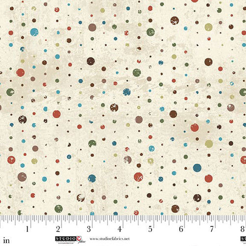 Funny Girl, Rough Around the Edges, Plaster Weathered Dots,  8273-49 for Studio e, sold by the half yard
