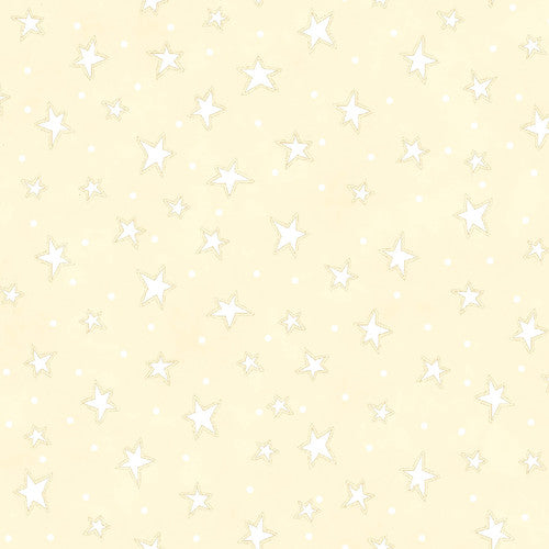 Starry Basics 8294-4 Cream, by Leanne Anderson of The Whole Country Caboodle for Henry Glass & Co, sold by the half yard