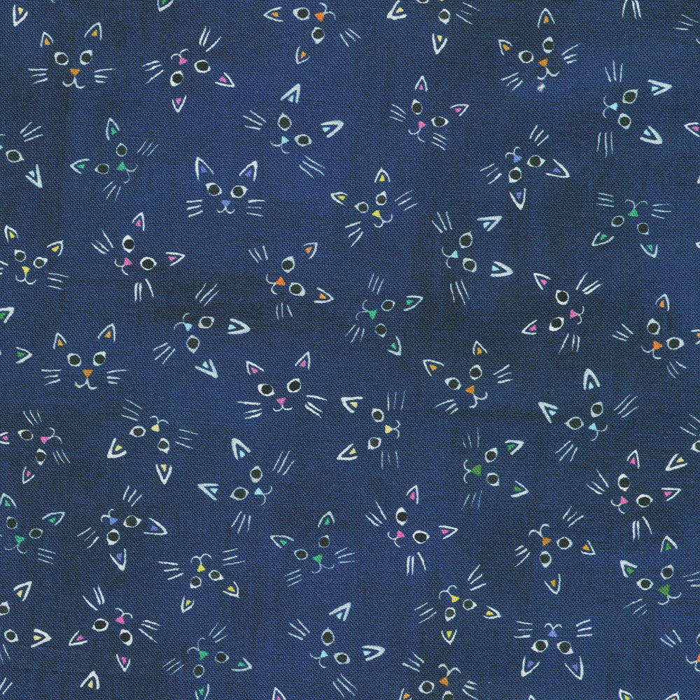 Whisker Wonderland  ANAD-23290-438, Night  by Robert Kaufman, sold by the half-yard