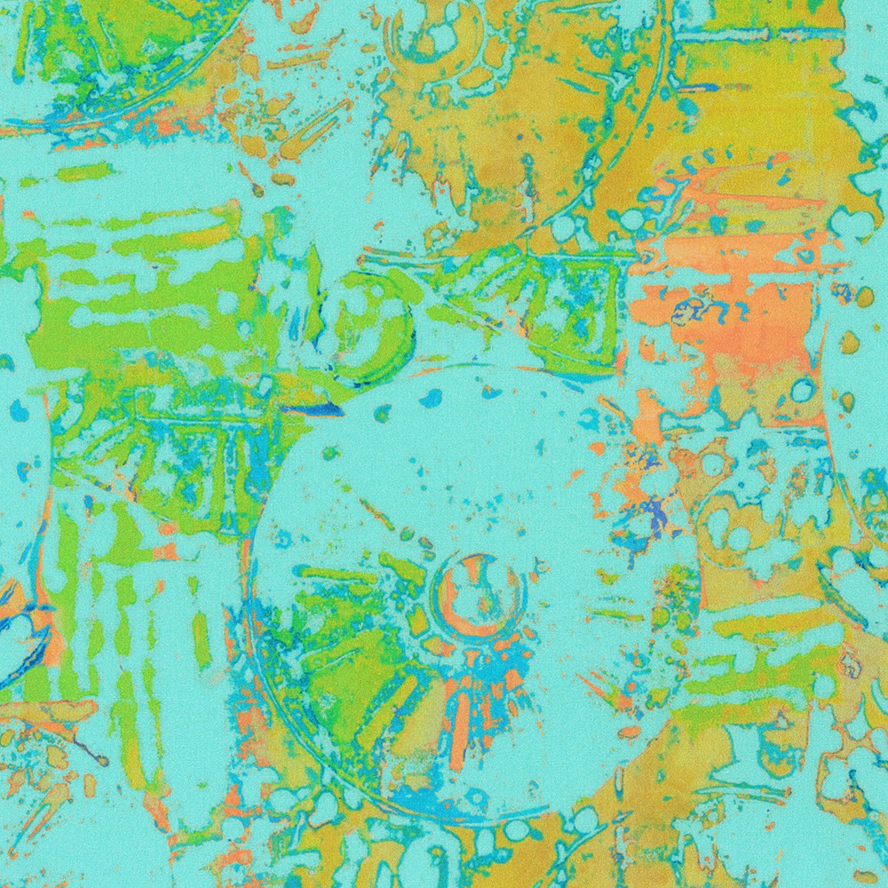 Industrial Imprints ANJD-22861-70, Aqua by Robert Kaufman, sold by the half-yard