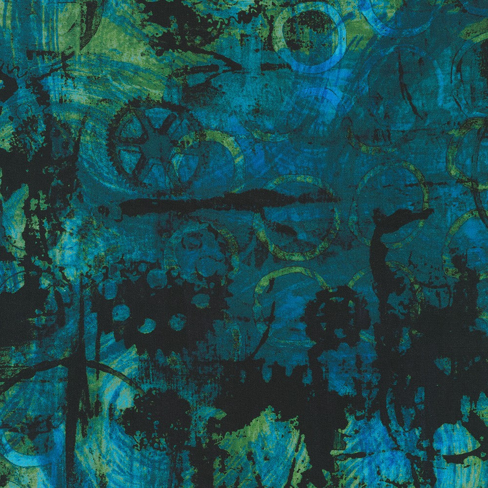 Industrial Imprints ANJD-22862-59, Ocean by Robert Kaufman, sold by the half-yard (Copy)