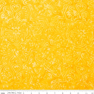 Batiks Elementals Rainbow Brights, Dandelion, by Riley Blake Designs, sold by the half-yard