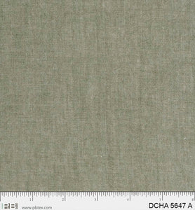 Dreamweaver Chambray, Green, (DCHA5647 A) by P&B Textiles, sold by the half yard