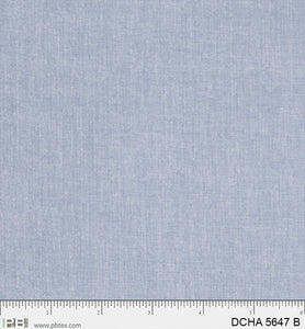 Dreamweaver Chambray, Blue, (DCHA5647 B) by P&B Textiles, sold by the half yard