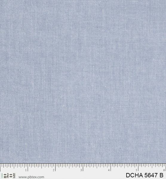 Dreamweaver Chambray, Blue, (DCHA5647 B) by P&B Textiles, sold by the half yard