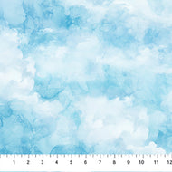 The Great Outdoors, Blue Clouds,  DP28455-44 by Deborah Edwards & Melanie Samra for Northcott Co, sold by the half-yard