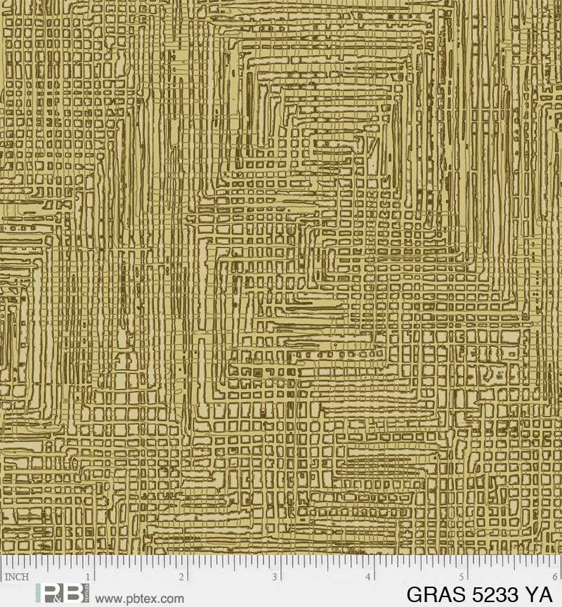 Grass Roots GRAS 5233 YA, by P&B Textiles, sold by the half yard