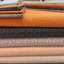 Load image into Gallery viewer, Line Up, White on Orange, 38023374 for Paintbrush Studio, sold by the half-yard
