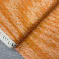 Line Up, White on Orange, 38023374 for Paintbrush Studio, sold by the half-yard