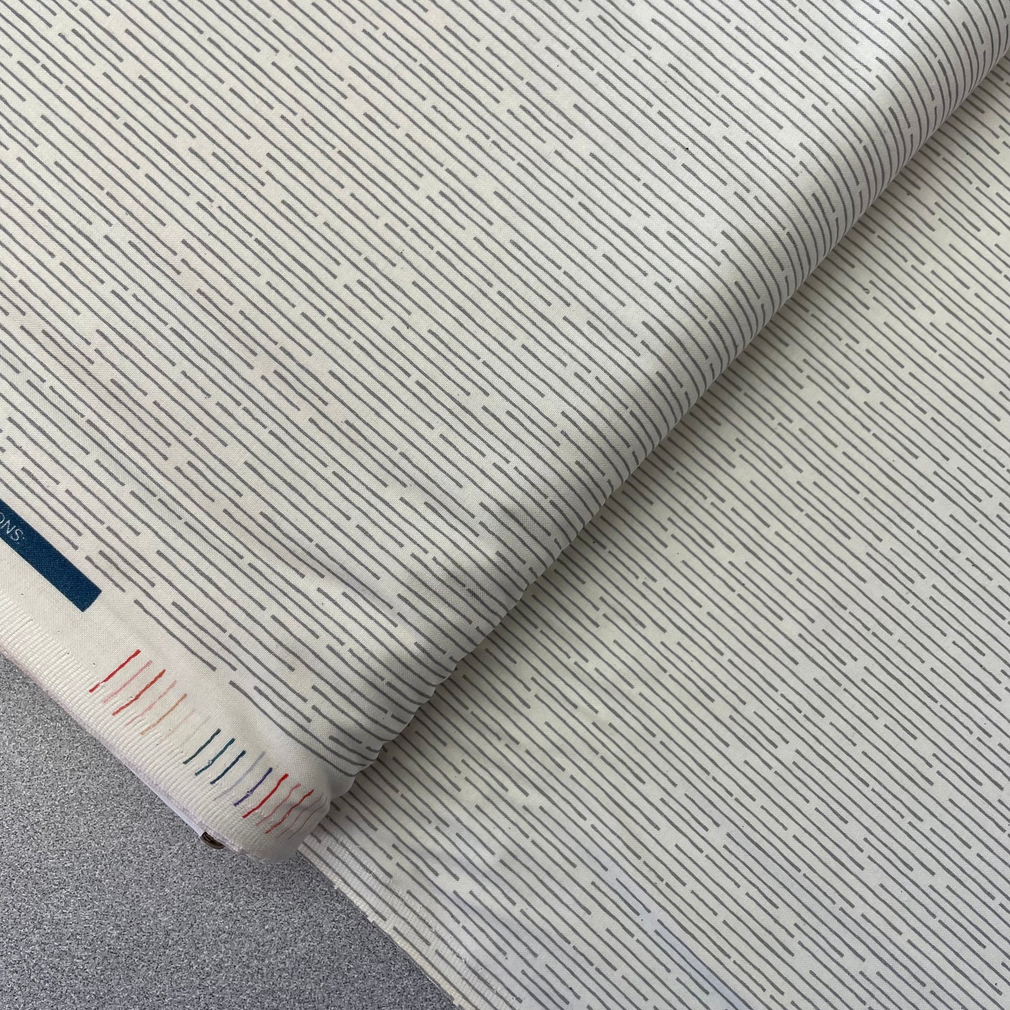 Line Up, Dark Grey on White, 38023350 for Paintbrush Studio, sold by the half-yard