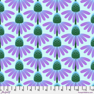 Echinacea in Grape, PWAH075.GRAPE, Love Always, AM, by Anna Maria Horner for Freespirit Fabrics, sold by the half-yard