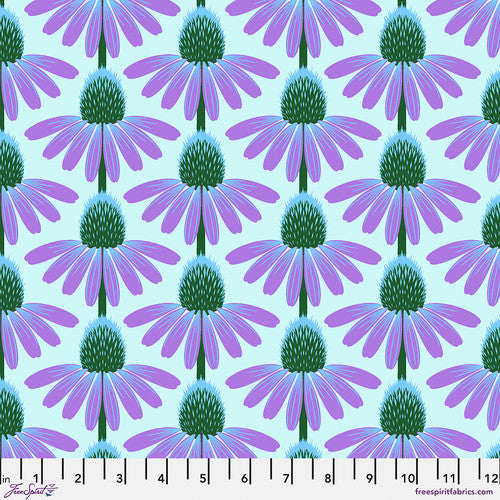 Echinacea in Grape, PWAH075.GRAPE, Love Always, AM, by Anna Maria Horner for Freespirit Fabrics, sold by the half-yard