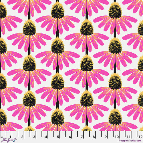 Echinacea in True, PWAH075.TRUE, Love Always, AM, by Anna Maria Horner for Freespirit Fabrics, sold by the half-yard