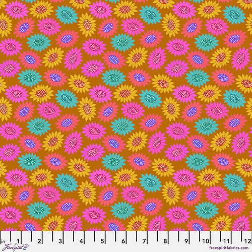 Picky in Gold, PWAH159.GOLD, Love Always, AM/Bright Eyes, by Anna Maria Horner for Freespirit Fabrics, sold by the half-yard