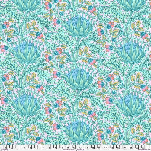 Artichoke Lavender PWKW001 by Kaffe & Morris Co. for Free Spirit Fabrics, sold by the half-yard