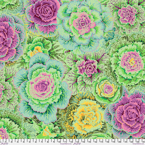 Brassica in Moss, Kaffe Fassett for the Kaffe Fassett Collective  PWPJ051.MOSS, for Free Spirit Fabrics, sold by the half-yard