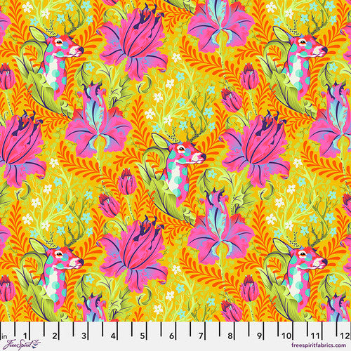 Deer John in Glow, PWTP178.GLOW, Tiny Beasts by Tula Pink, sold by the half-yard