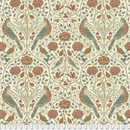 Seasons by May Large, Linen,  PWWM045 by The Original Morris & Co., for Free Spirit Fabrics, sold by the half-yard