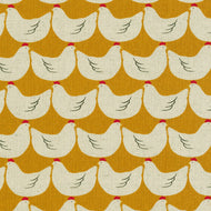Chickens, Cotton Flax Prints, SB850405D1-2 Mustard, by Robert Kaufman, sold by the half-yard