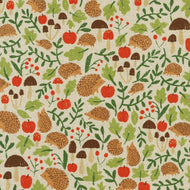 Hedgie Forest, Cotton Flax Prints, SB850407D1-1 Natural, by Robert Kaufman, sold by the half-yard