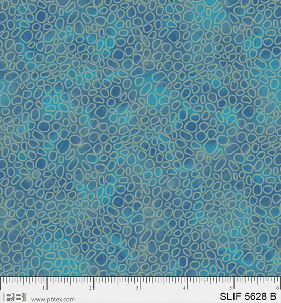 Still Life, SLIF 5628 BXX, Turquoise by P&B Textiles, sold by the half yard