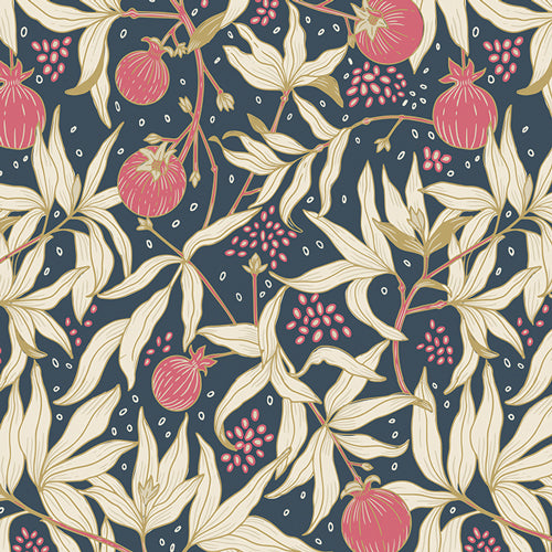 Spring Equinox, Dancing Pomegranates, DESIGNED BY KATIE O’SHEA, SPE78306 for Art Gallery Fabrics, sold by the half yard