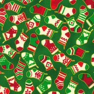 Holiday Charms, AFR-21621-224 Evergreen by Robert Kaufman, sold by the half-yard